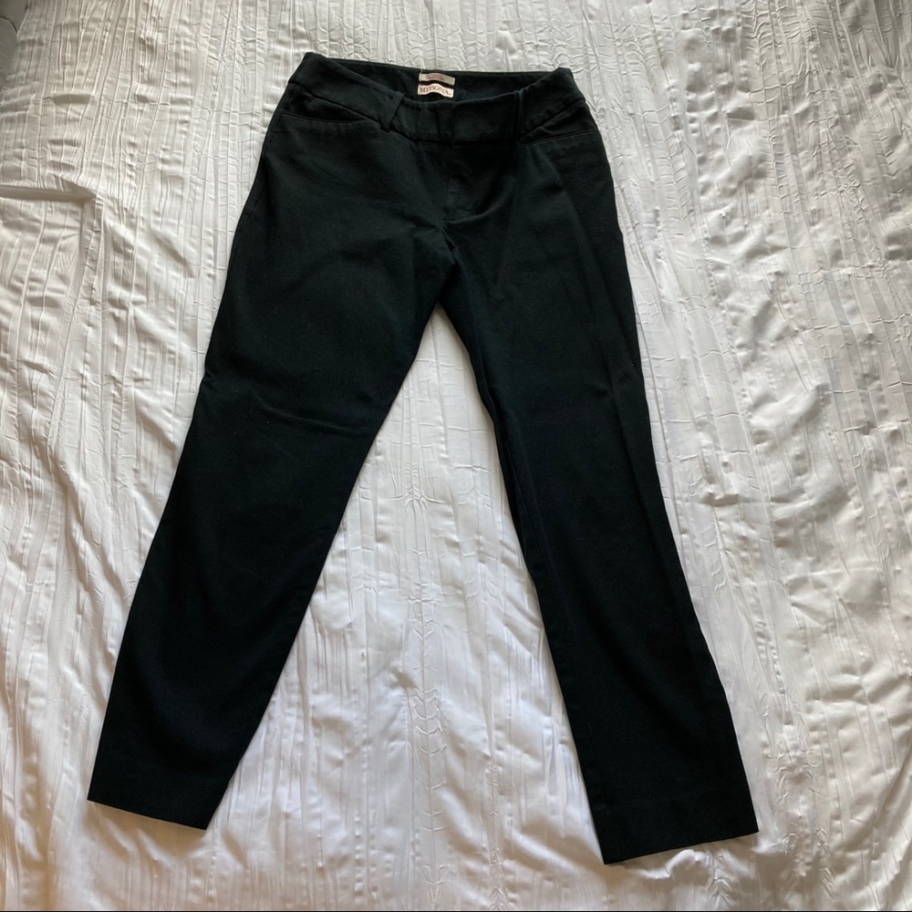 Black stretch business pants